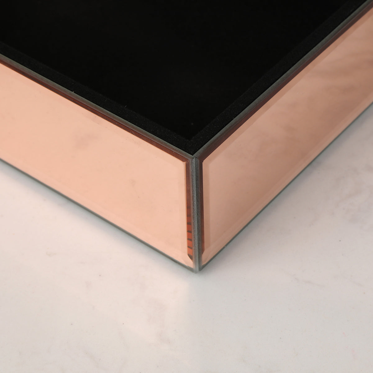 Ambrose Exquisite Jewelry Box in Rose Gold (Dividers and Gift Box Included)