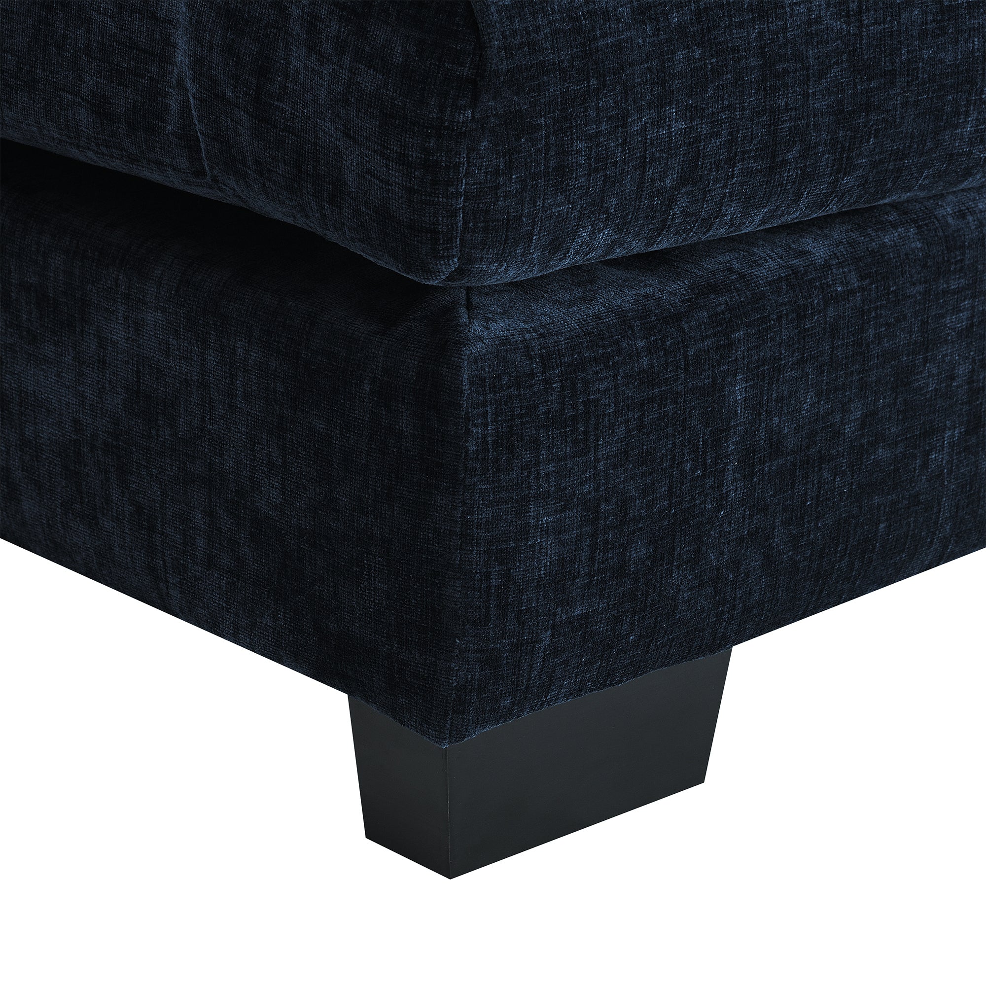 Modern Blue U-shaped Sofa with Cupholders and USB Ports, 6-seat Upholstered Symmetrical Indoor Furniture