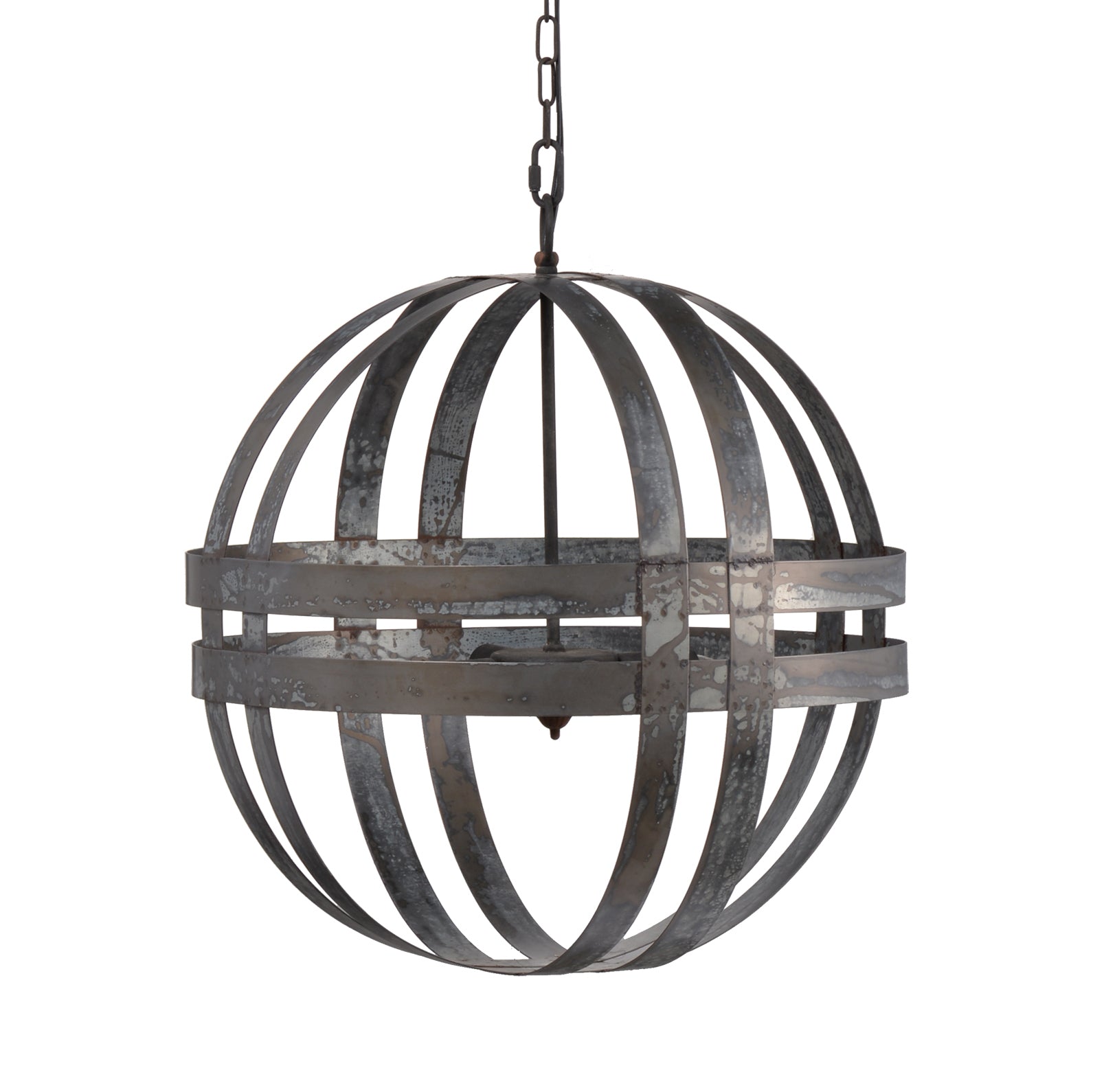 Urban 4-Light Galvanized Chandelier - Grey