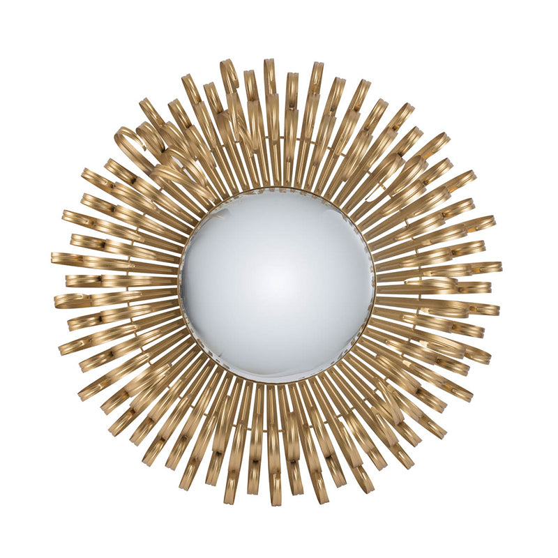 Sunburst Design Wall Mirror Decorative Golden