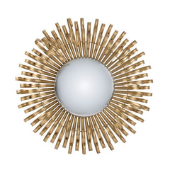 Sunburst Design Wall Mirror Decorative Golden