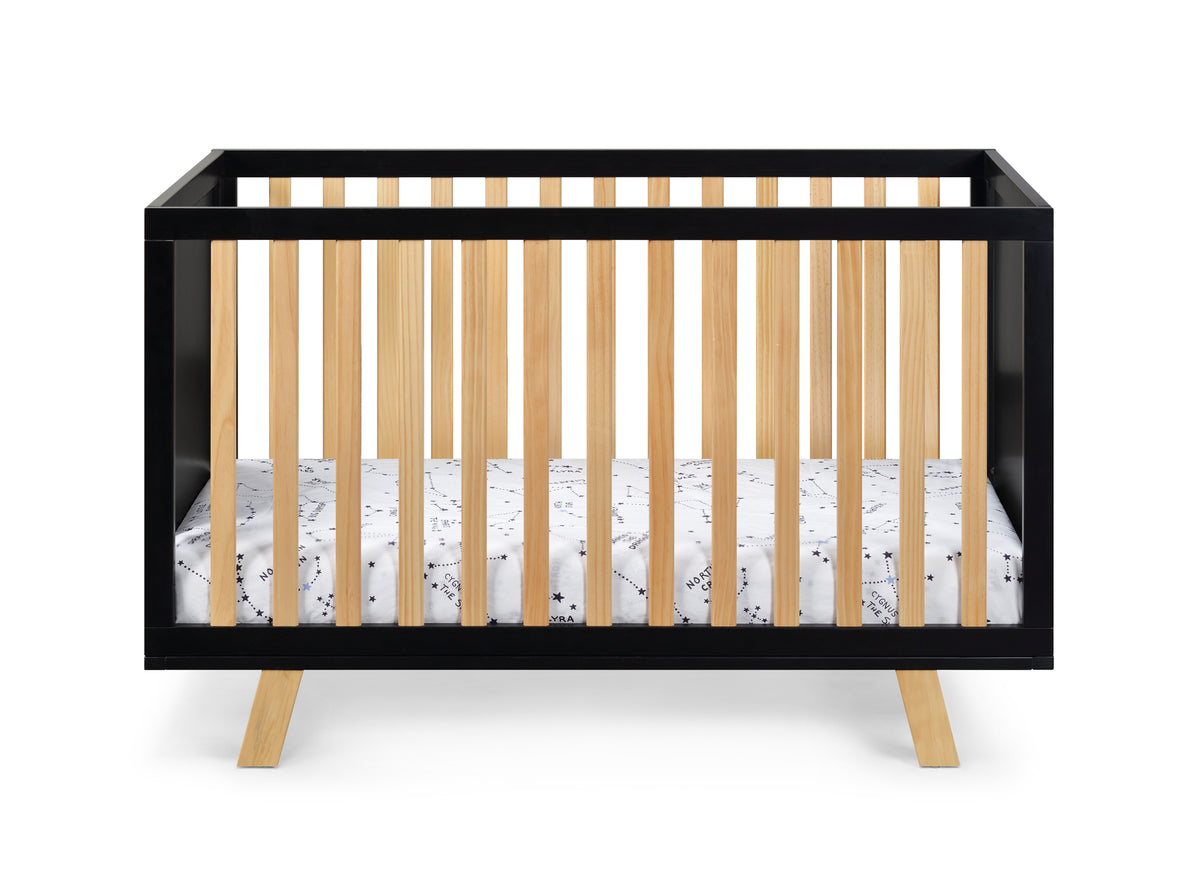 3-in-1 Convertible Island Crib - Black/Natural