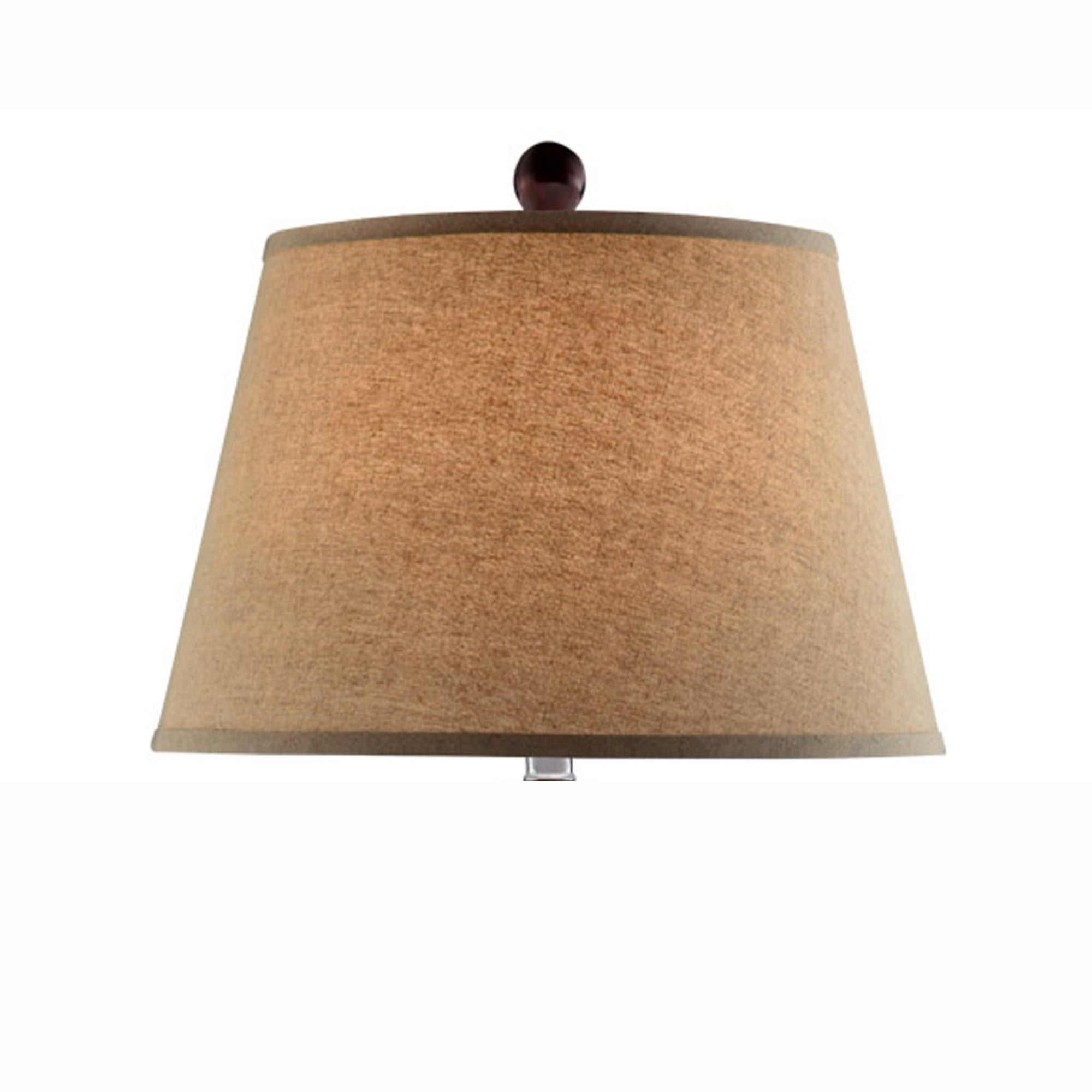 28.5" Tall Polyresin Table Lamp "Kukui" with Dark Espresso finish, Fabric Shade