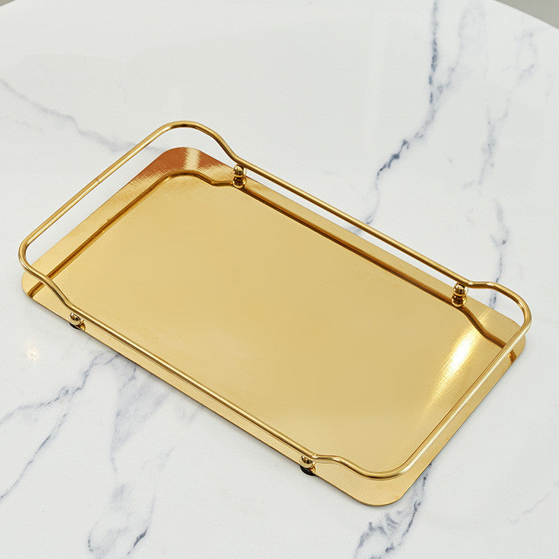 Luxury Golden Rectangular Tray