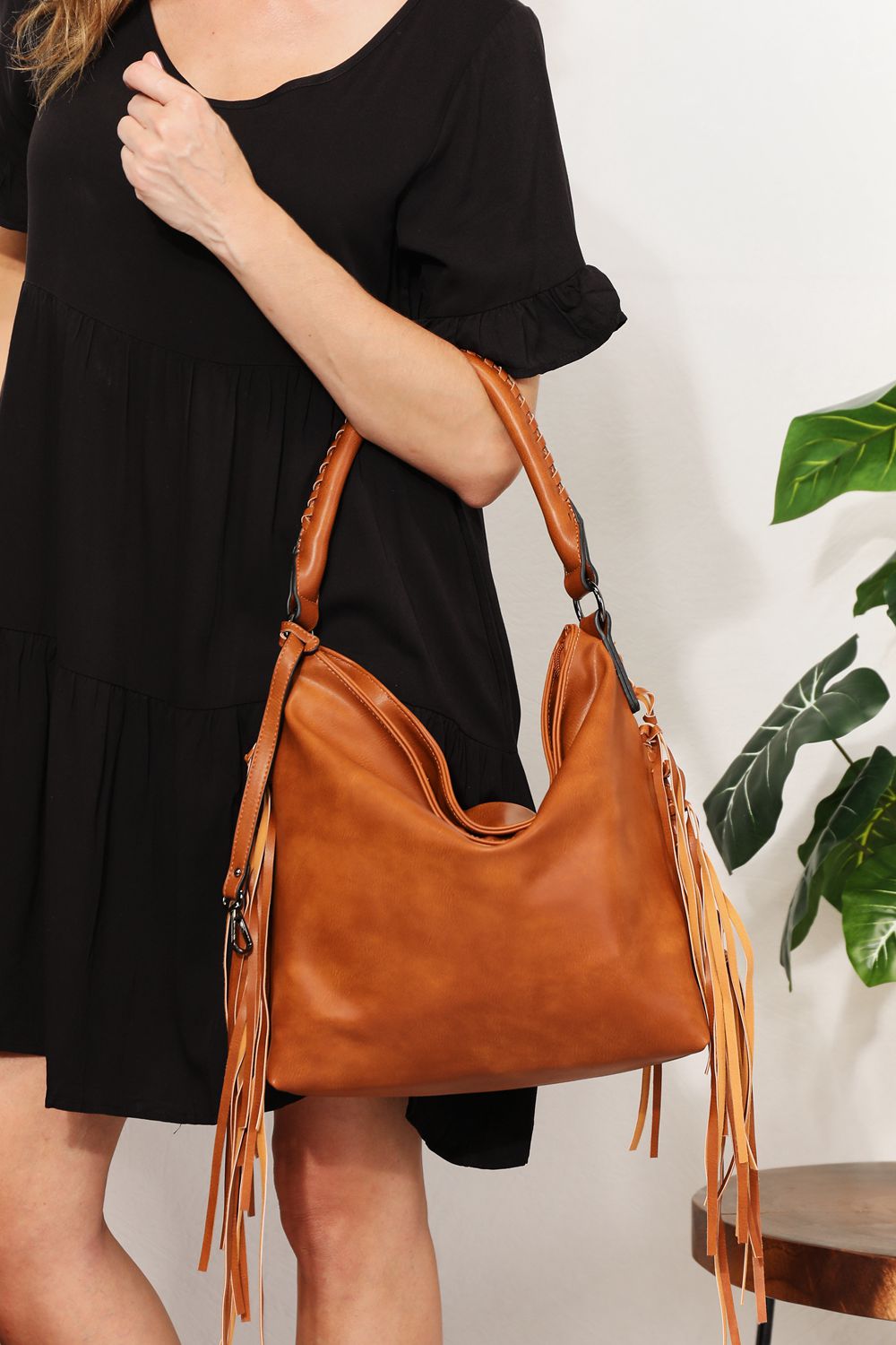 Fringe Detail Shoulder Bag