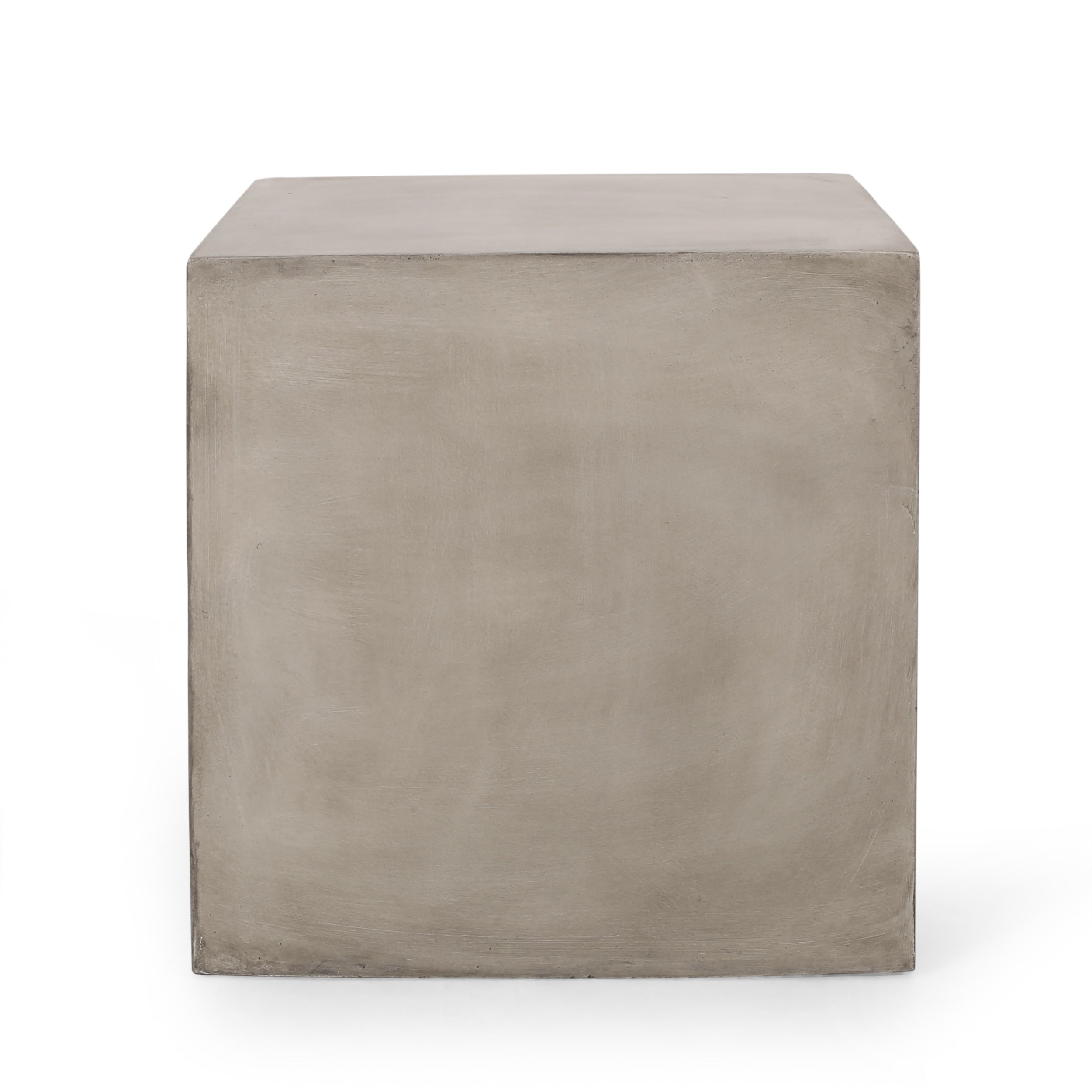 Minimalist Cube Side Table - Light Grey