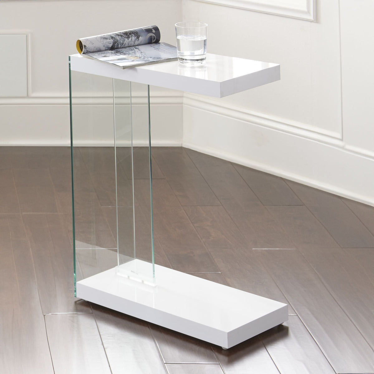 Modern Side End Table - White