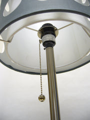 30"H Grey/White Retro Lamp