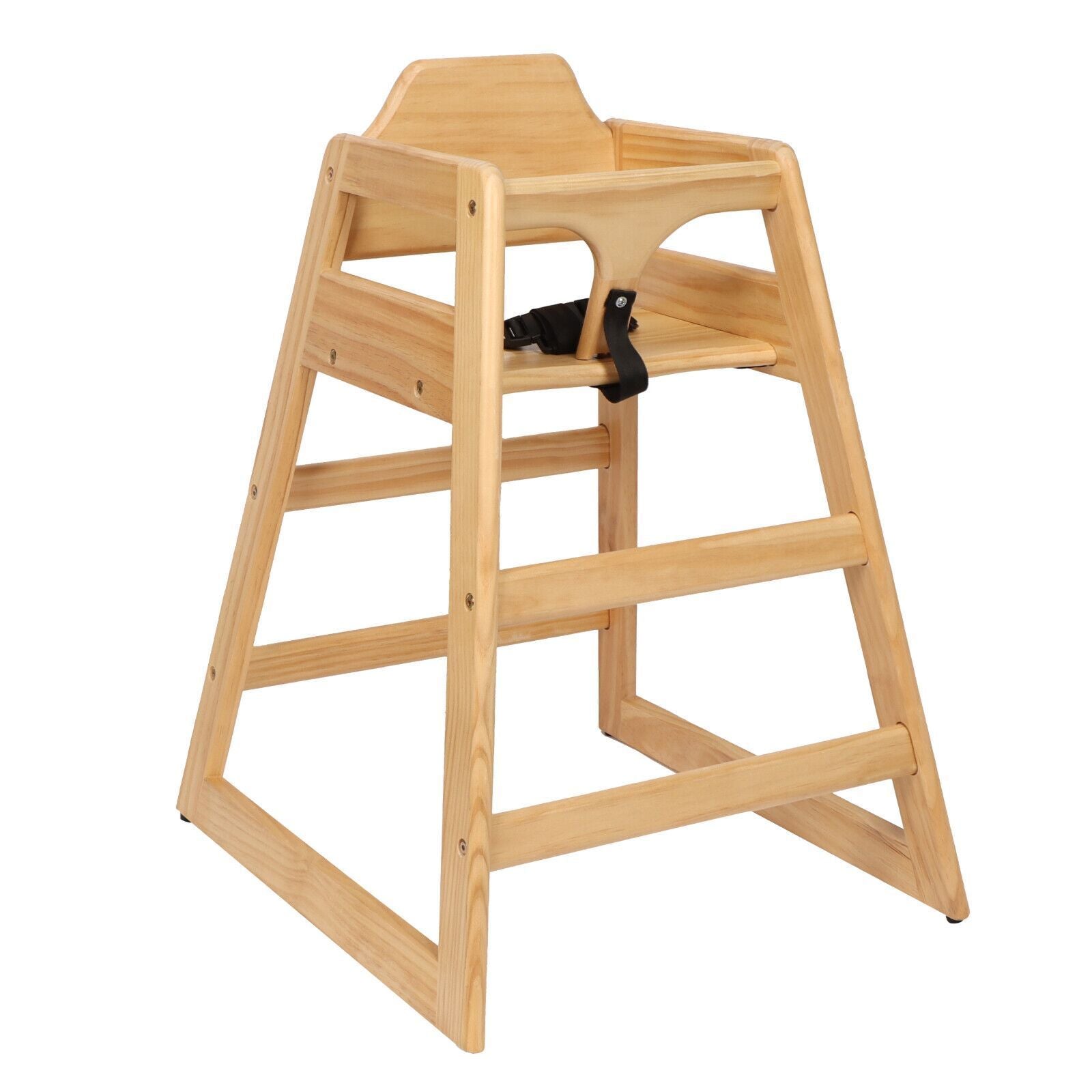 Wooden Double Solid Wood Feeding Baby Chair - Natural Finish