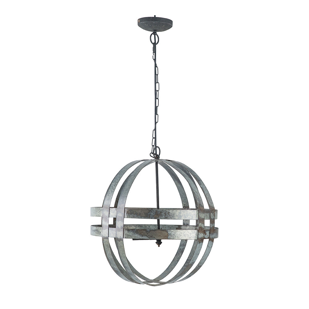 Urban 4-Light Galvanized Chandelier - Grey