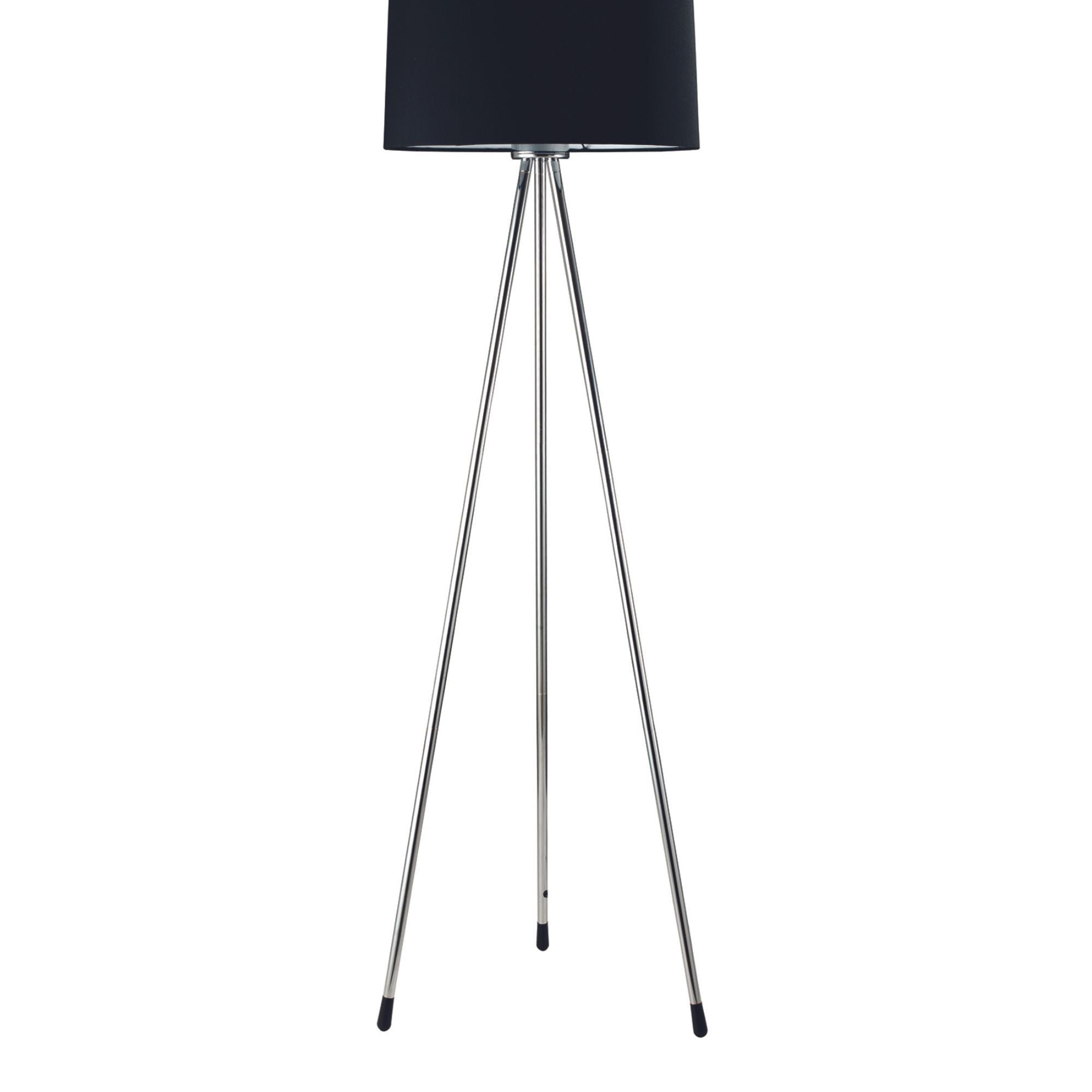 59" Tall Metal Floor Lamp with Black finish, Contemporary Design