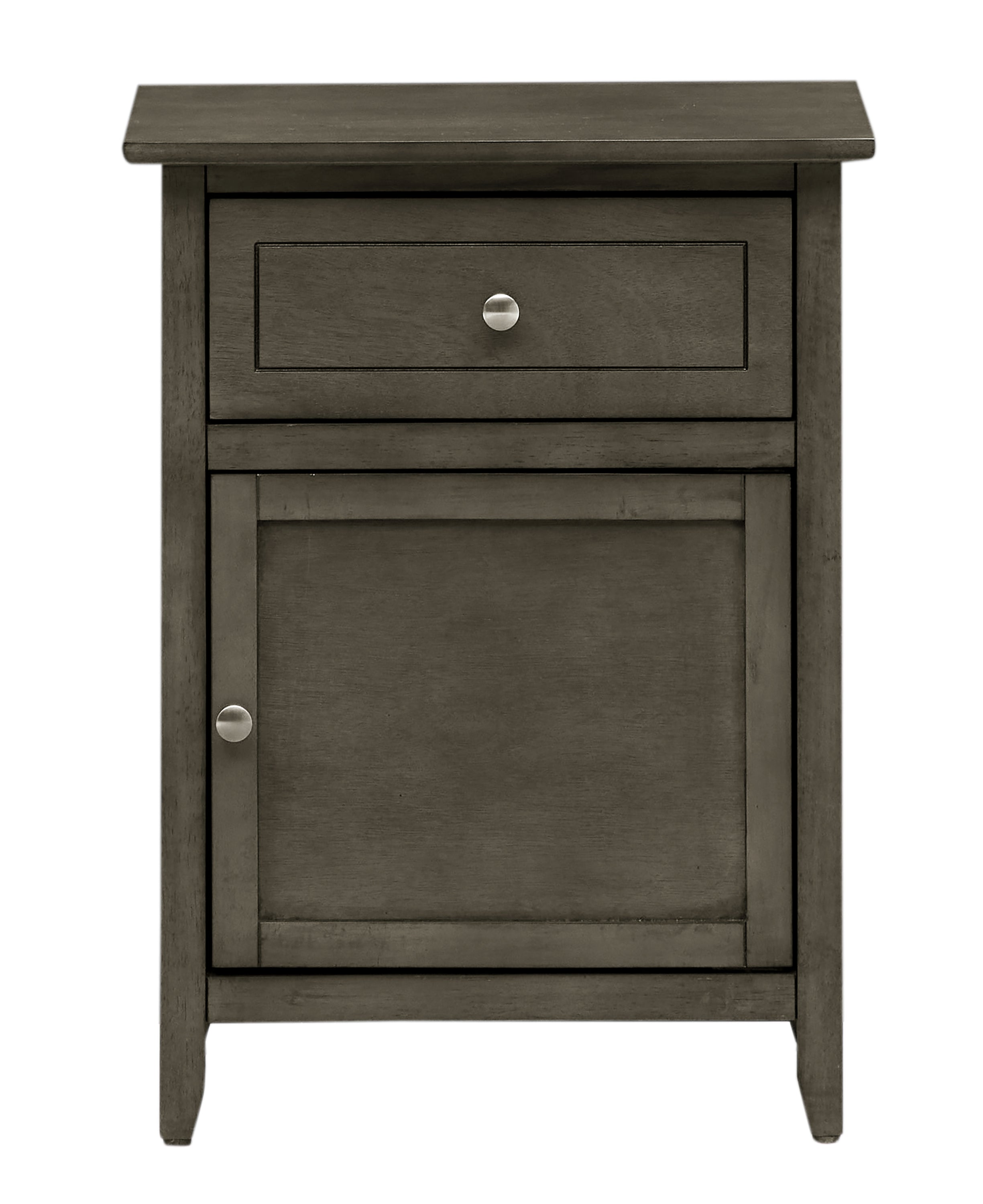 Country Wood Nightstand - Grey