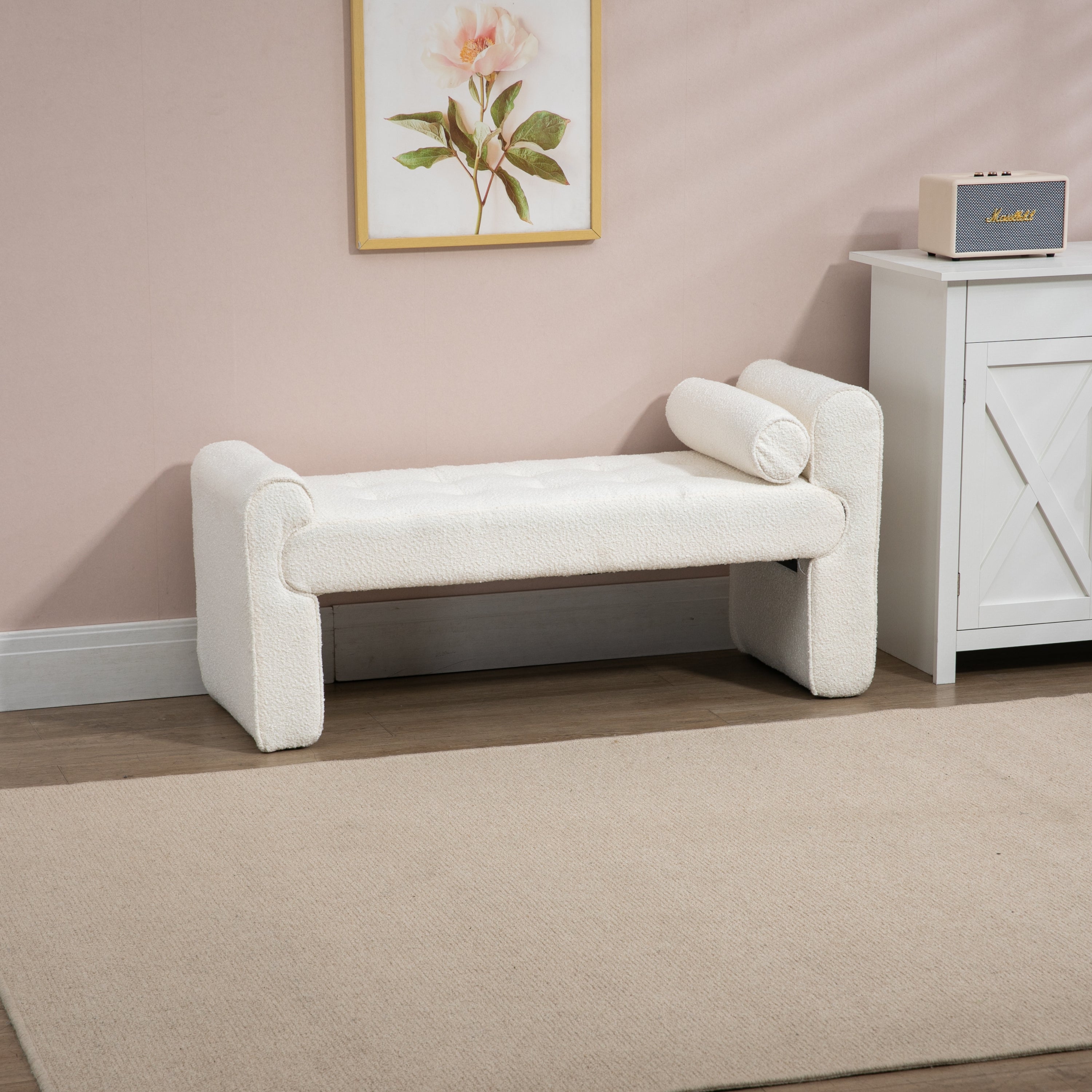 Modern Ottoman Bench - Beige