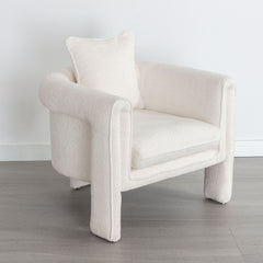 Modern Style Accent Chair Armchair for Living Room, Bedroom, Guest Room,Office, Ivory