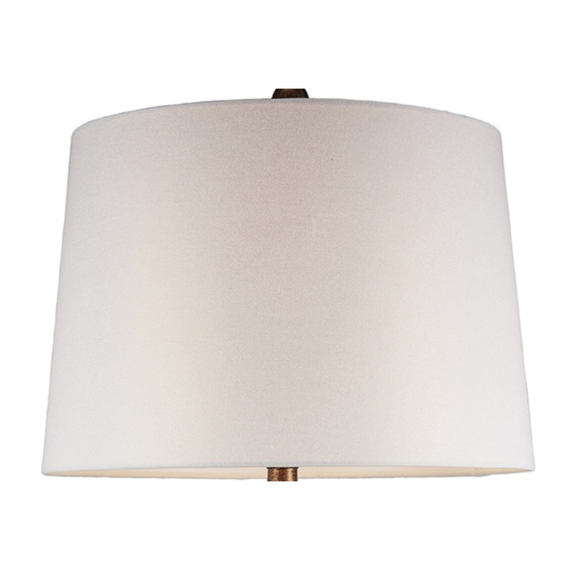 28.25" Tall Polyresin Table Lamp "Everly" with Brown finish, White Shade