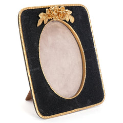 Vintage Photo Frame, Black & Gold 8x1x9"