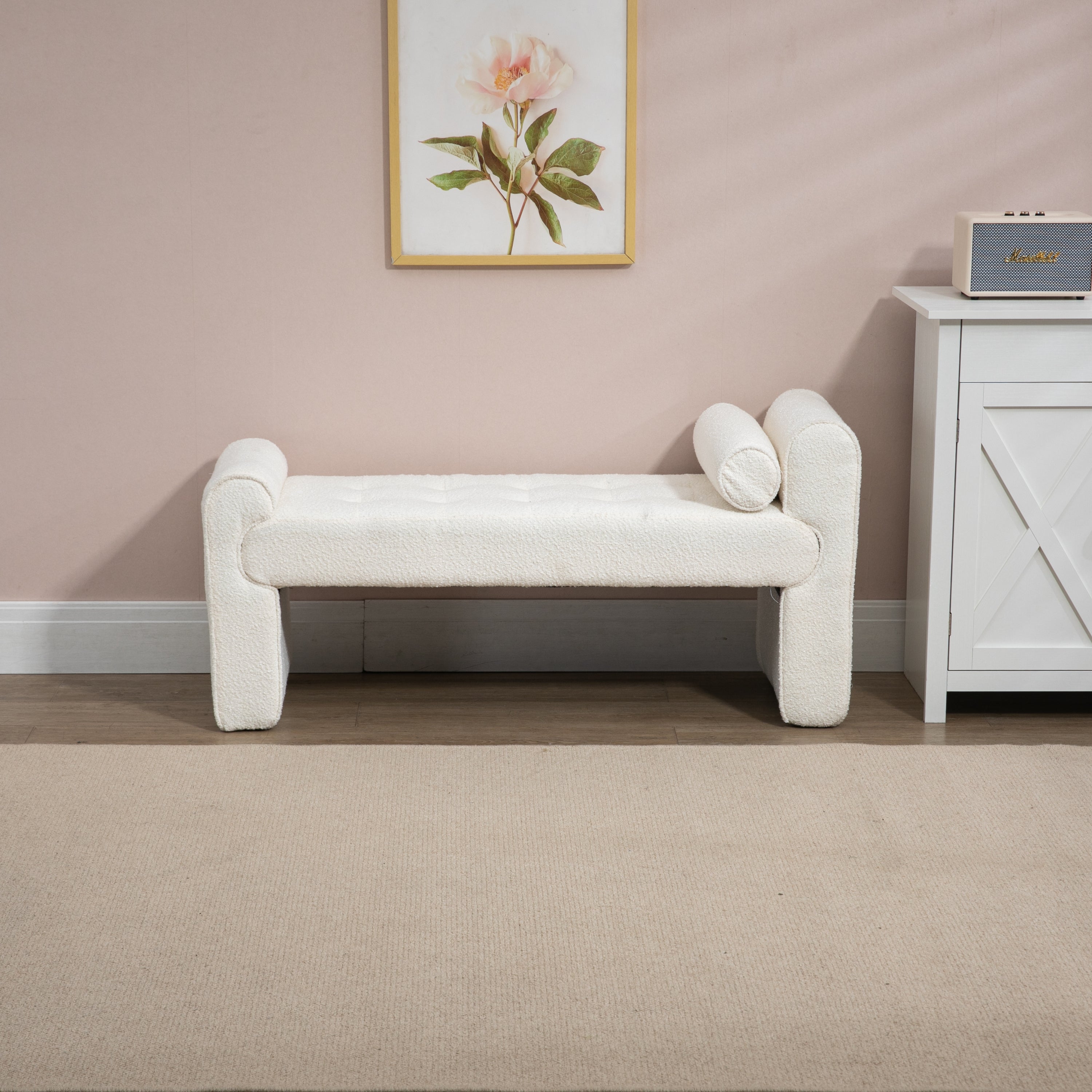 Modern Ottoman Bench - Beige