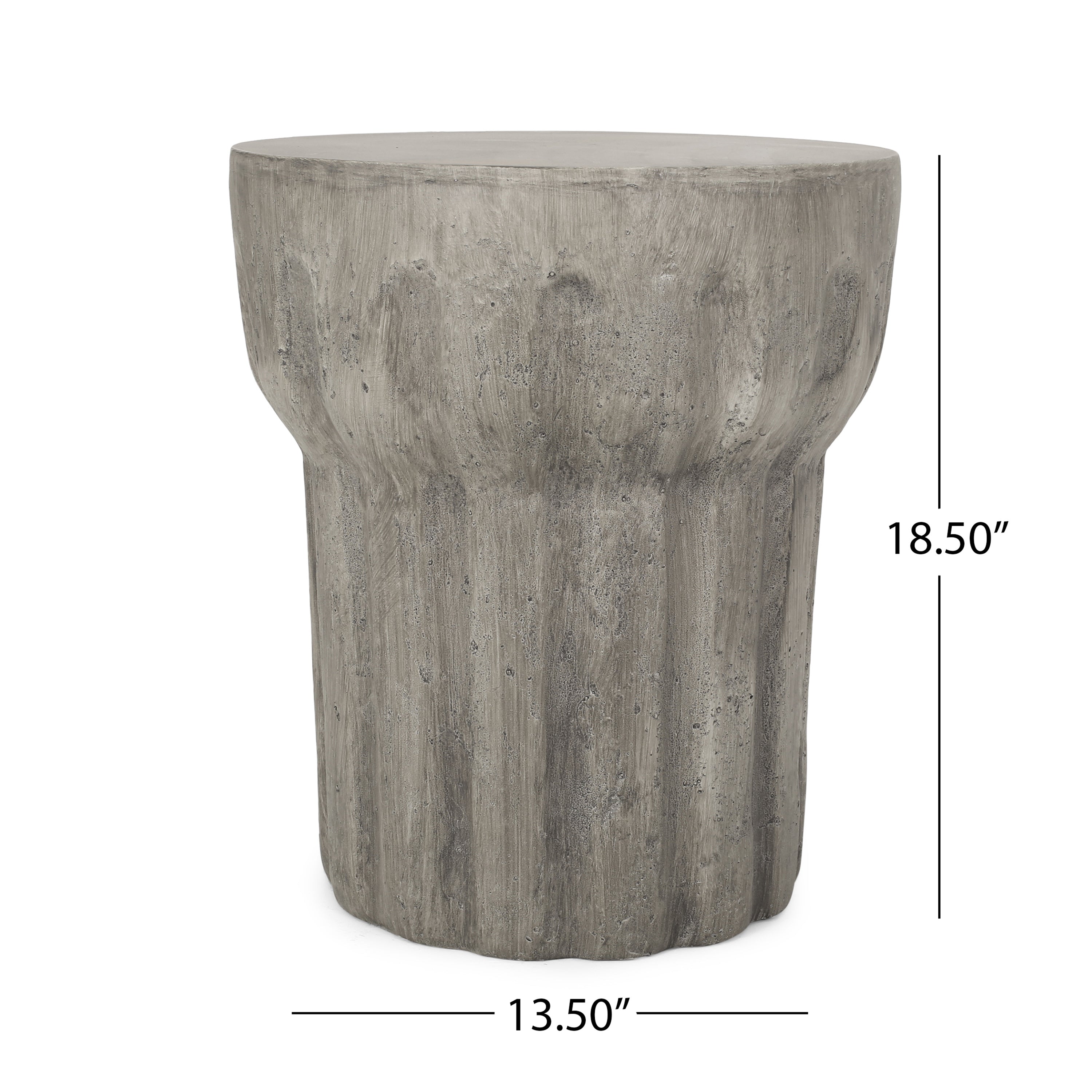 Contemporary Concrete Side Table - Grey