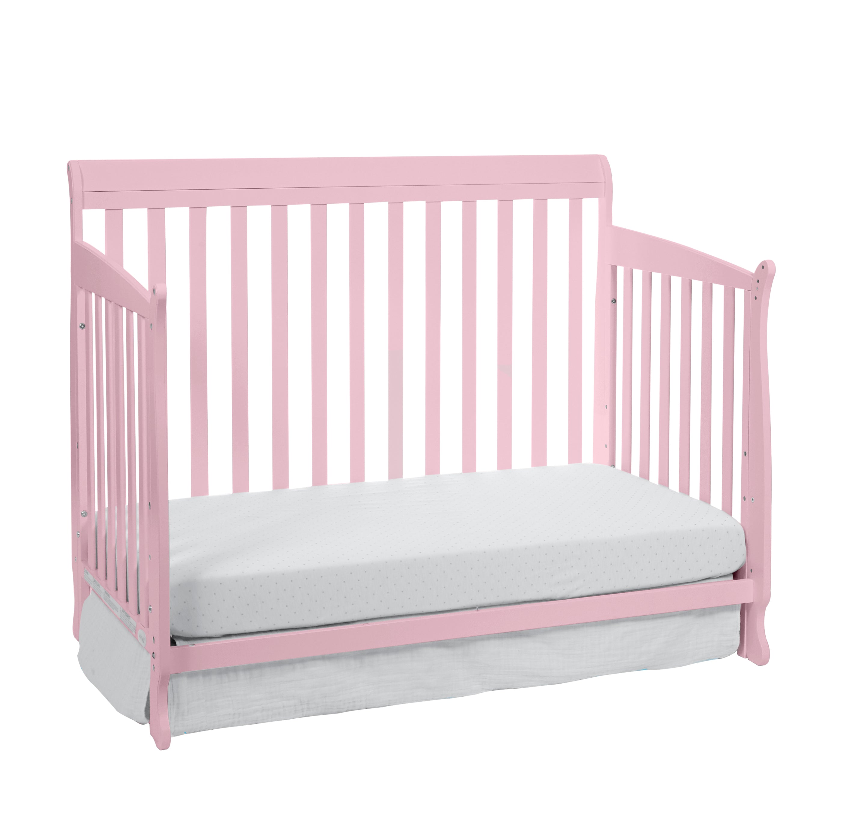 4-in-1 Convertible Crib - Pink