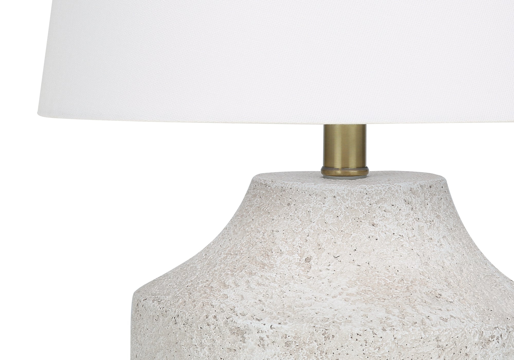 Lighting, 20"h, Table Lamp, Cream Concrete, Ivory / Cream Shade, Modern