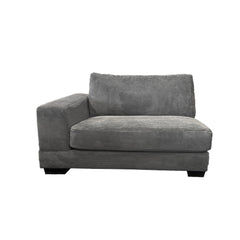 Bella Grey Corduroy Right-Facing 3-piece Sectional