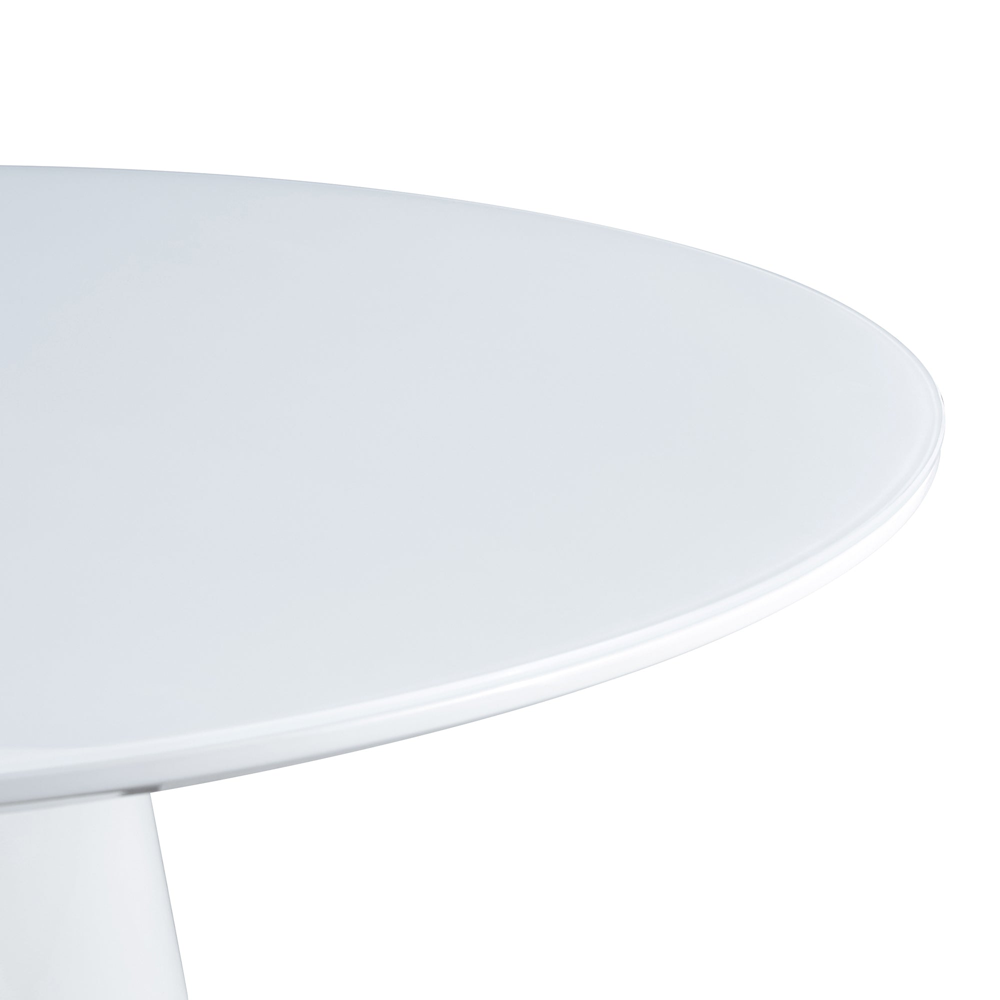 Modern Minimalist Luxury MDF Material Circular Dining Table - White