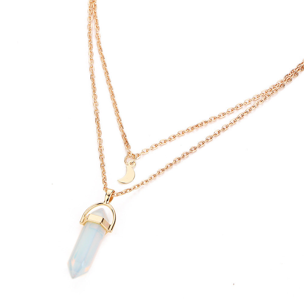 Celestial Gemstone Crystal Necklace