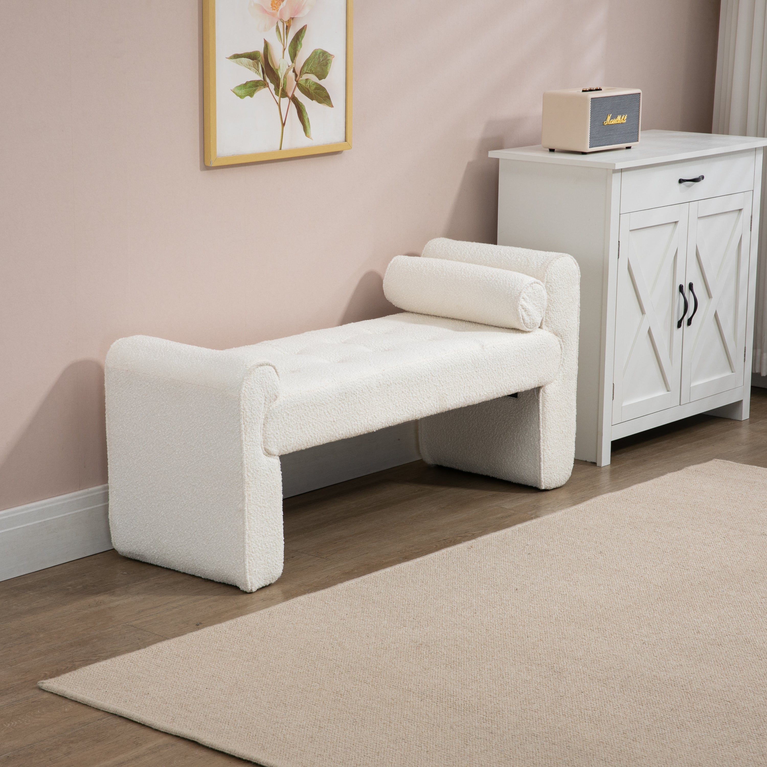 Modern Ottoman Bench - Beige