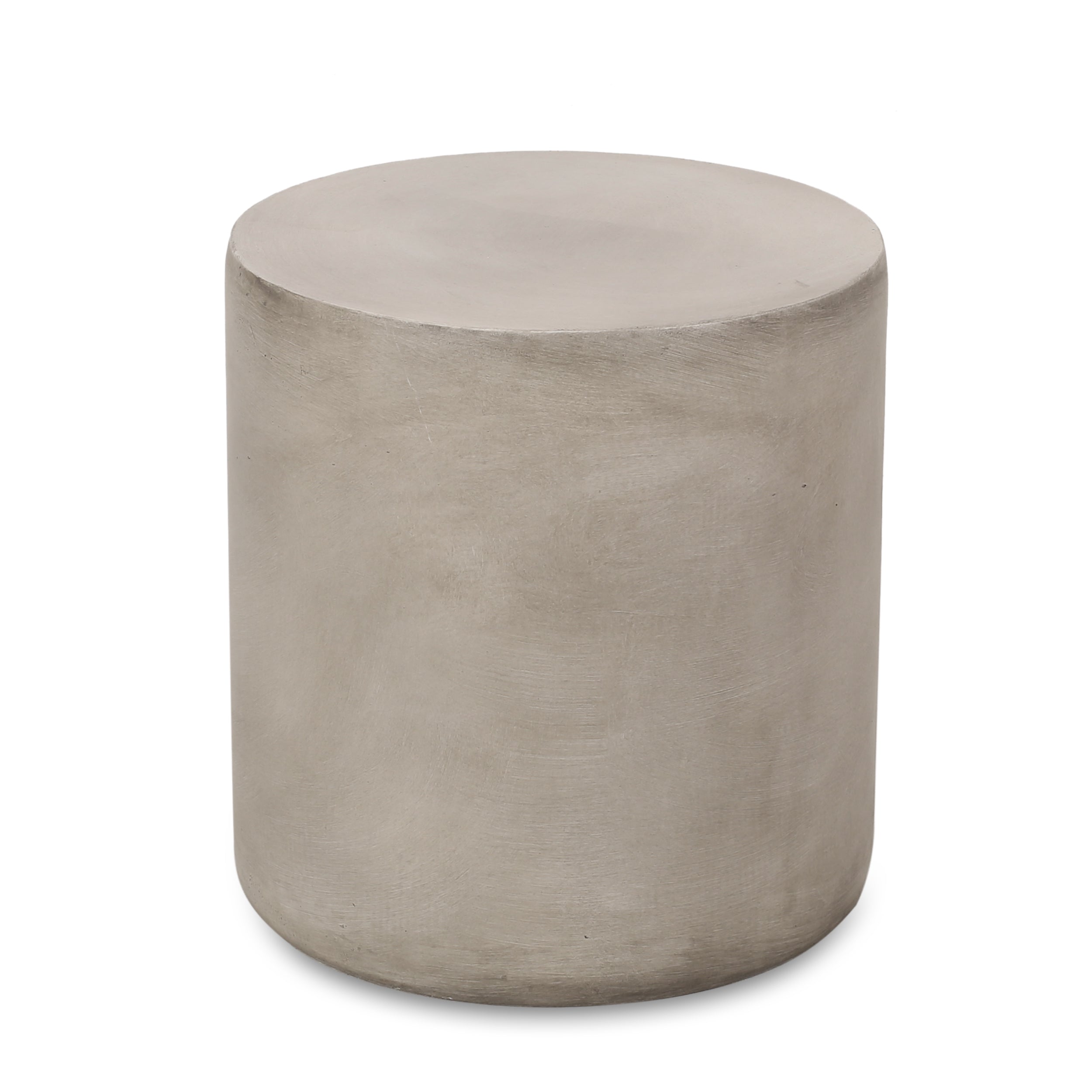 Light Concrete Minimalist Side Table - Light Grey