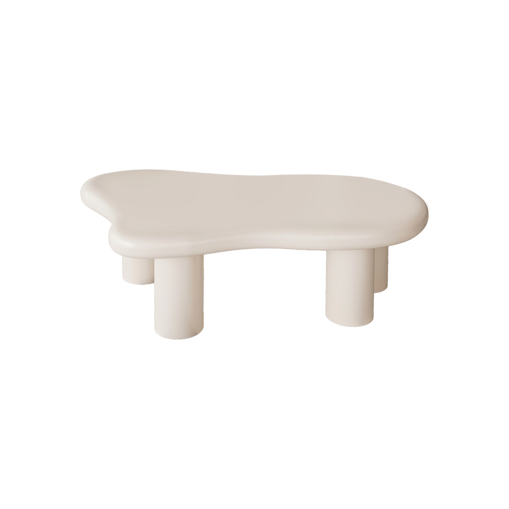 Contemporary and Minimalist 40 Inch Cloud Shaped Coffee Table - Beige