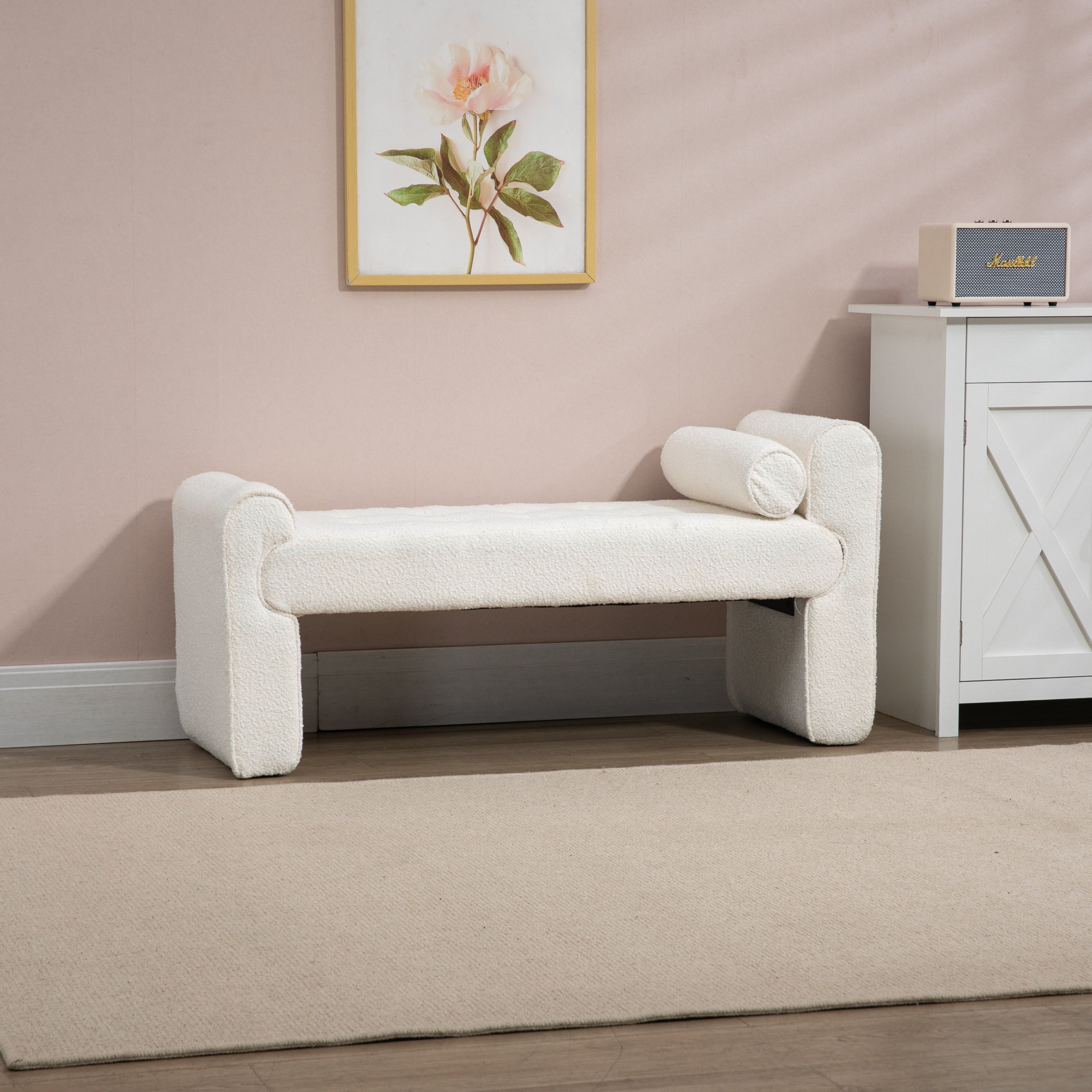 Modern Ottoman Bench - Beige