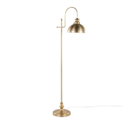 64" Contemporary Floor Lamp in Gold Metal