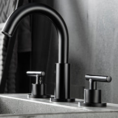 Circle-Shaped 3-piece Basin Faucet