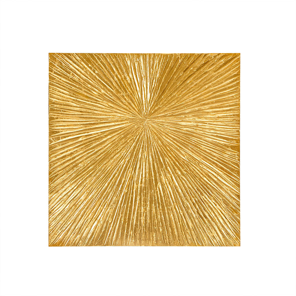 Hand Painted Dimensional Resin Wall Art - Gold