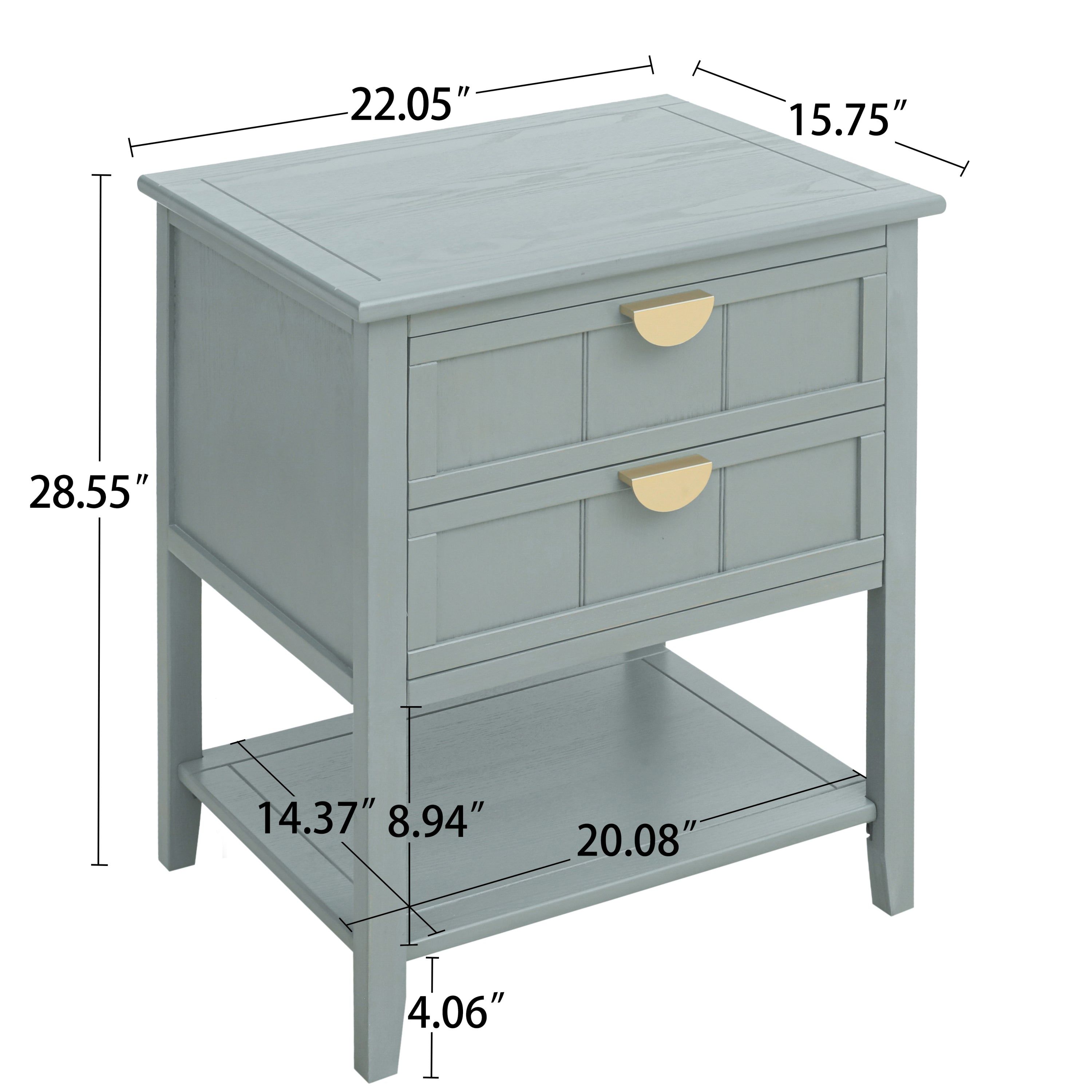 2 Drawer Side table American Style End table