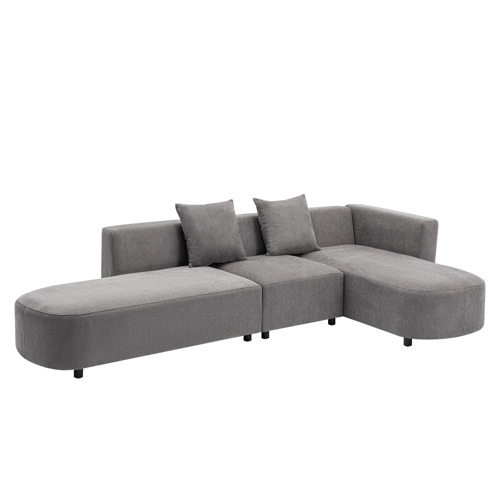 Luxury Modern Style Living Room Upholstery Sofa - Grey