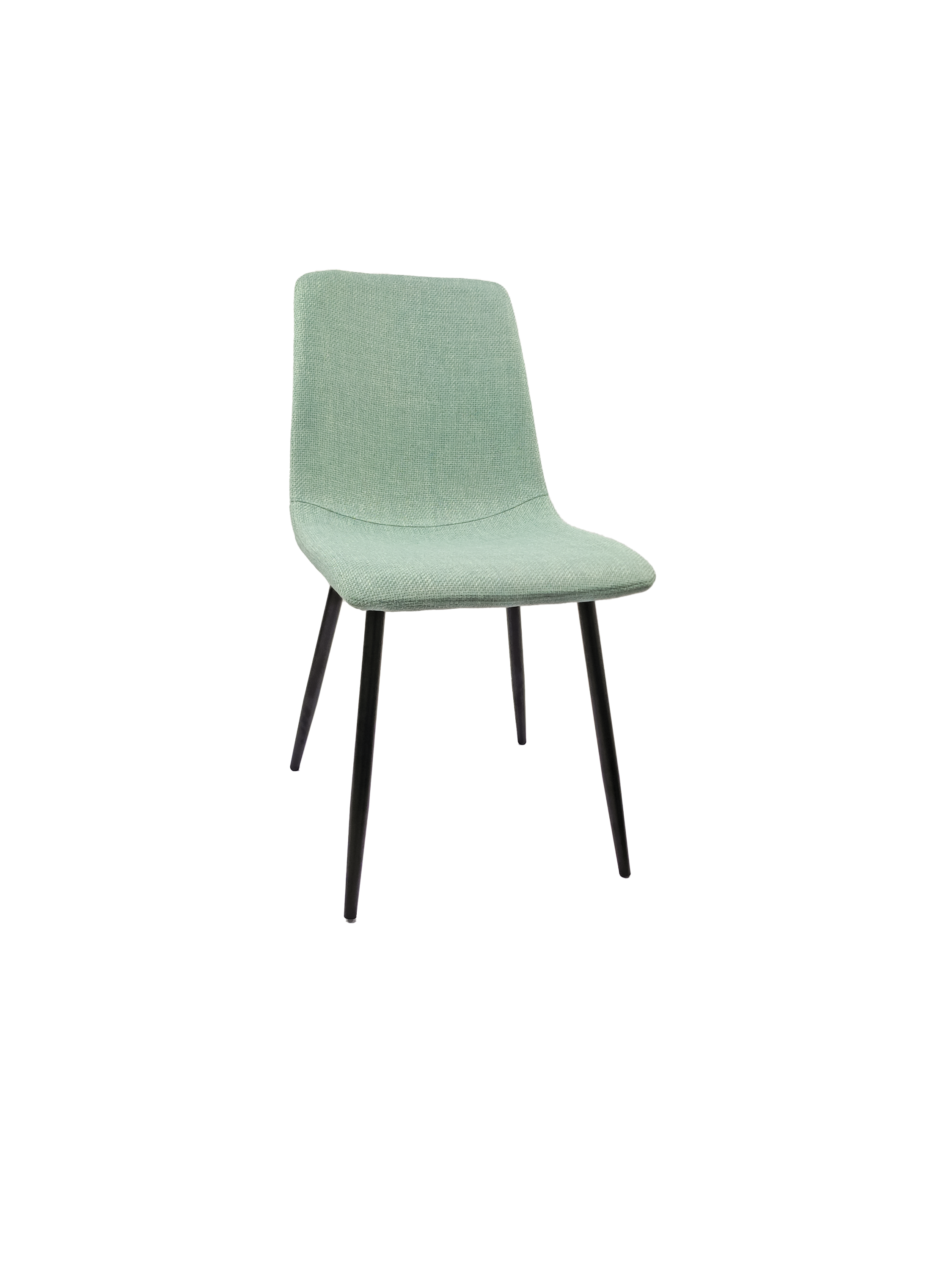 Dining Chairs Set of 4,Modern Kitchen Dining Room ChairSet of 4 Modern Kitchen Dining Room Chairs, Cushion Seat and Sturdy Black Metal Legs - Light Green