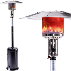 Outdoor Patio Propane Heater with Portable Wheels 47,000 BTU 88 inch Standing Gas Outside Heater Stainless Steel Burner