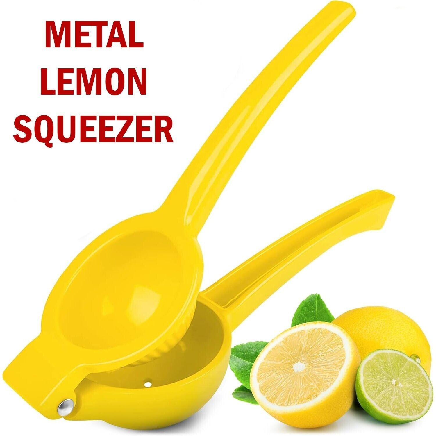 Metal Orange Citrus Lemon Squeezer Fruit Juicer Press Tool - Yellow