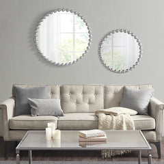 Marlowe Beaded Round Wall Mirror 36"D