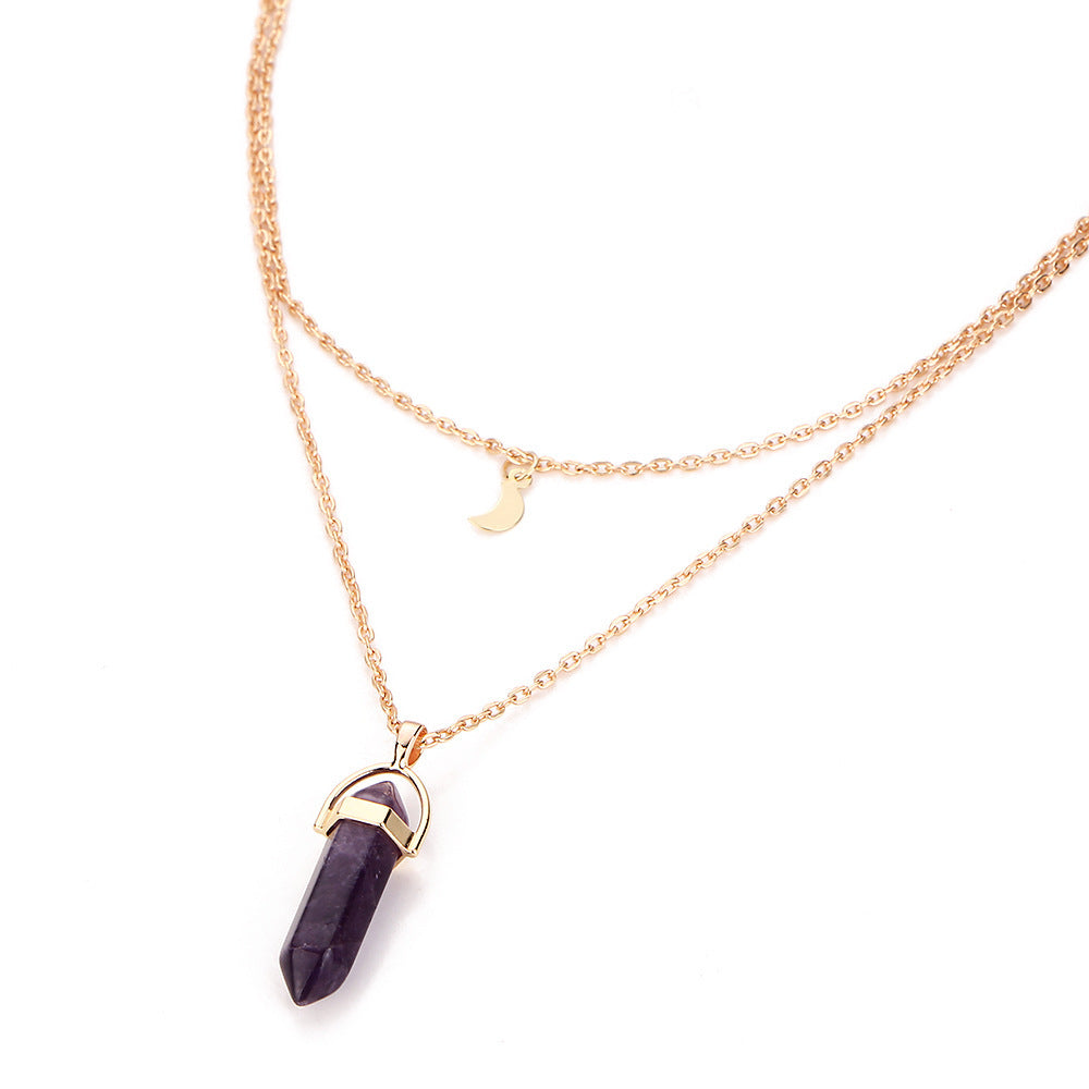 Celestial Gemstone Crystal Necklace