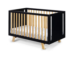 3-in-1 Convertible Island Crib - Black/Natural