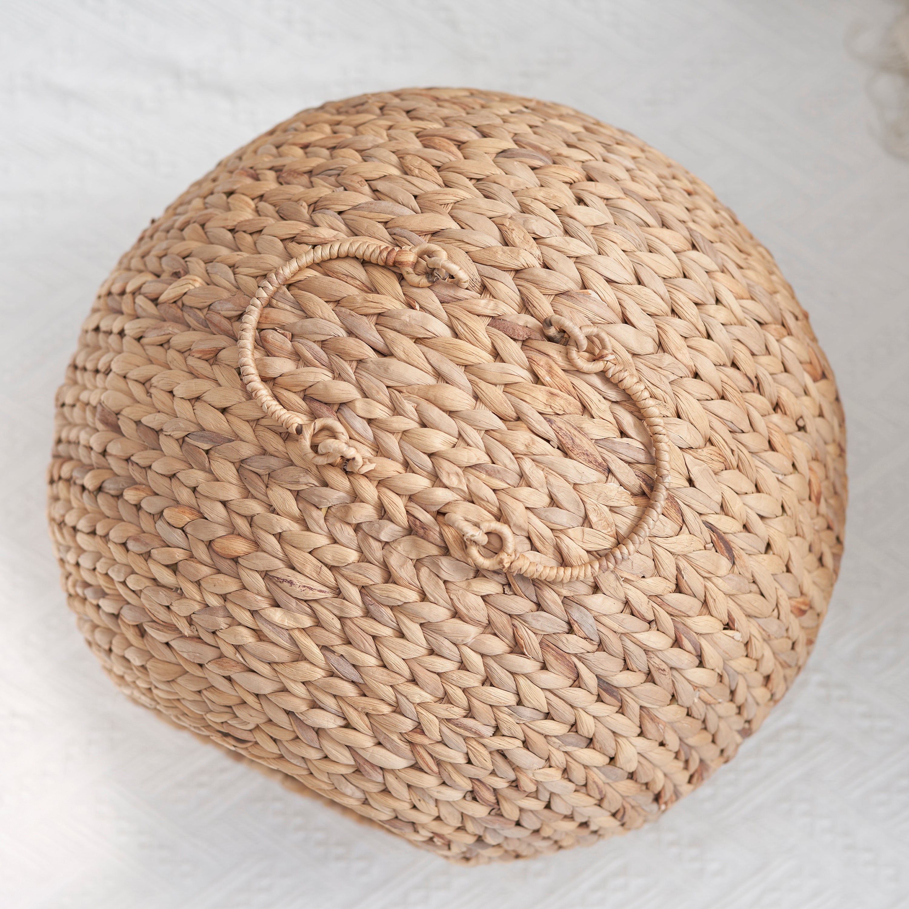 Woven Wicker Round Cat Bed Cave with Handles - 18"x18"x18"