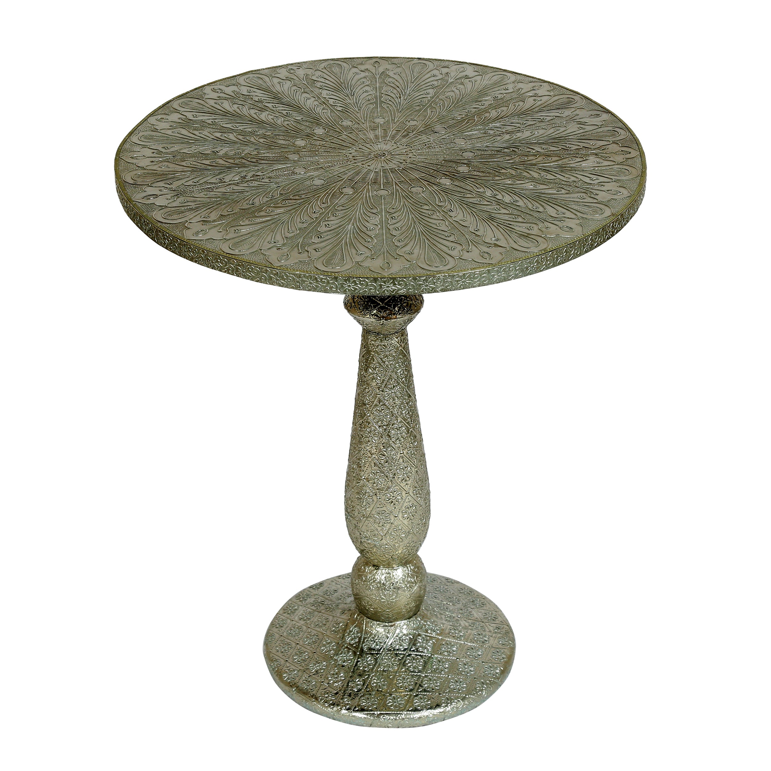 Boho Glam Design Side Table  - Silver