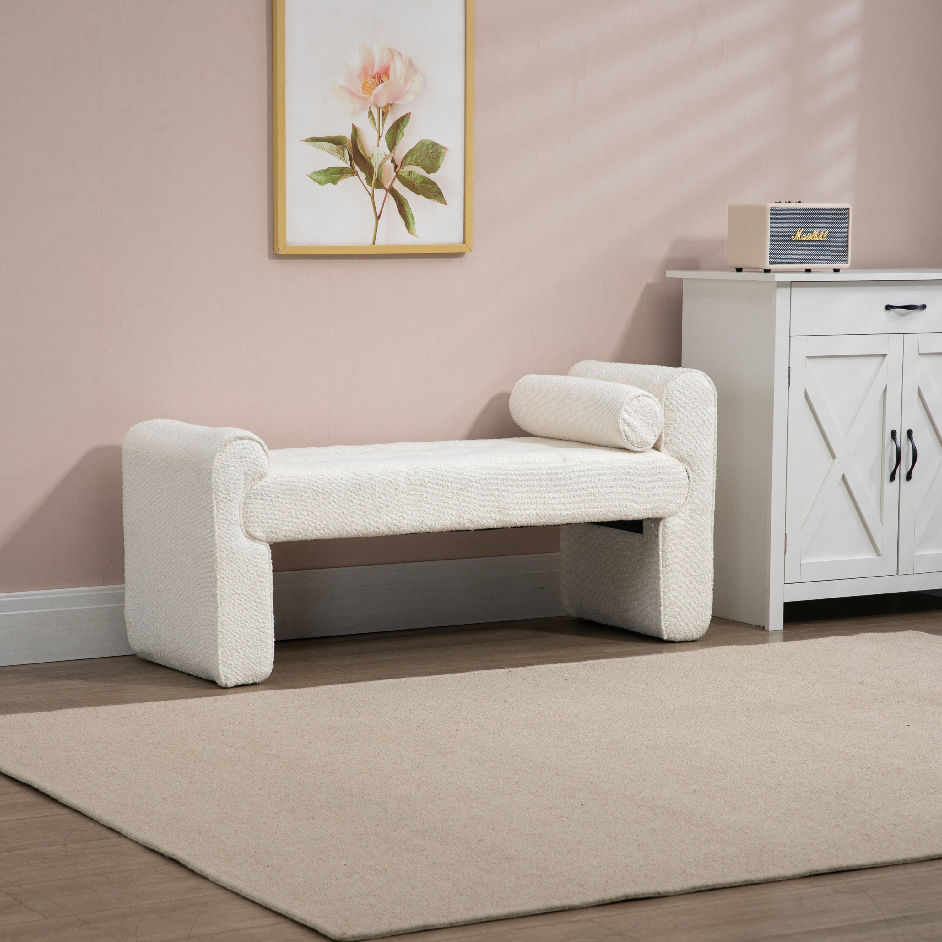 Modern Ottoman Bench - Beige