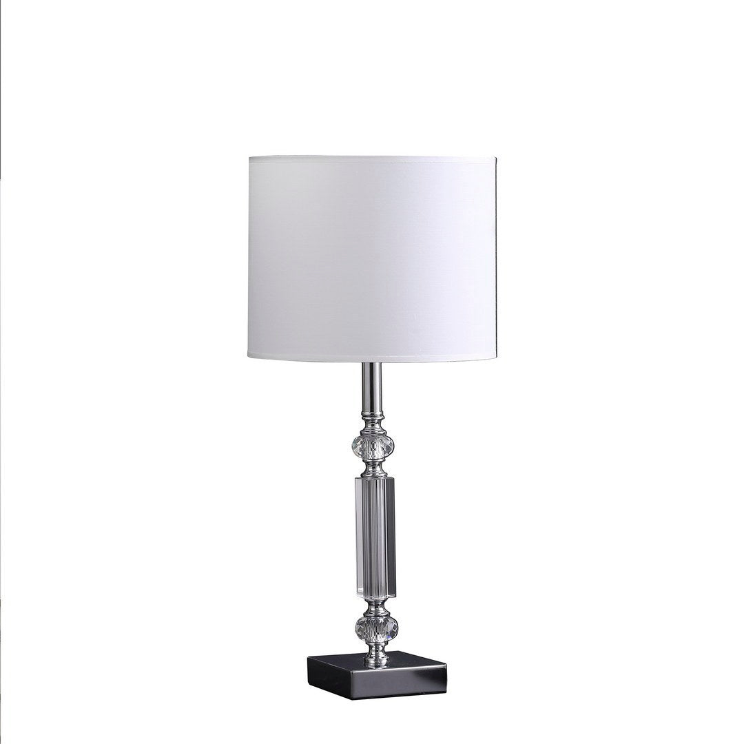 19.75' In Elon Cut Crystal Column Modern Table Lamp