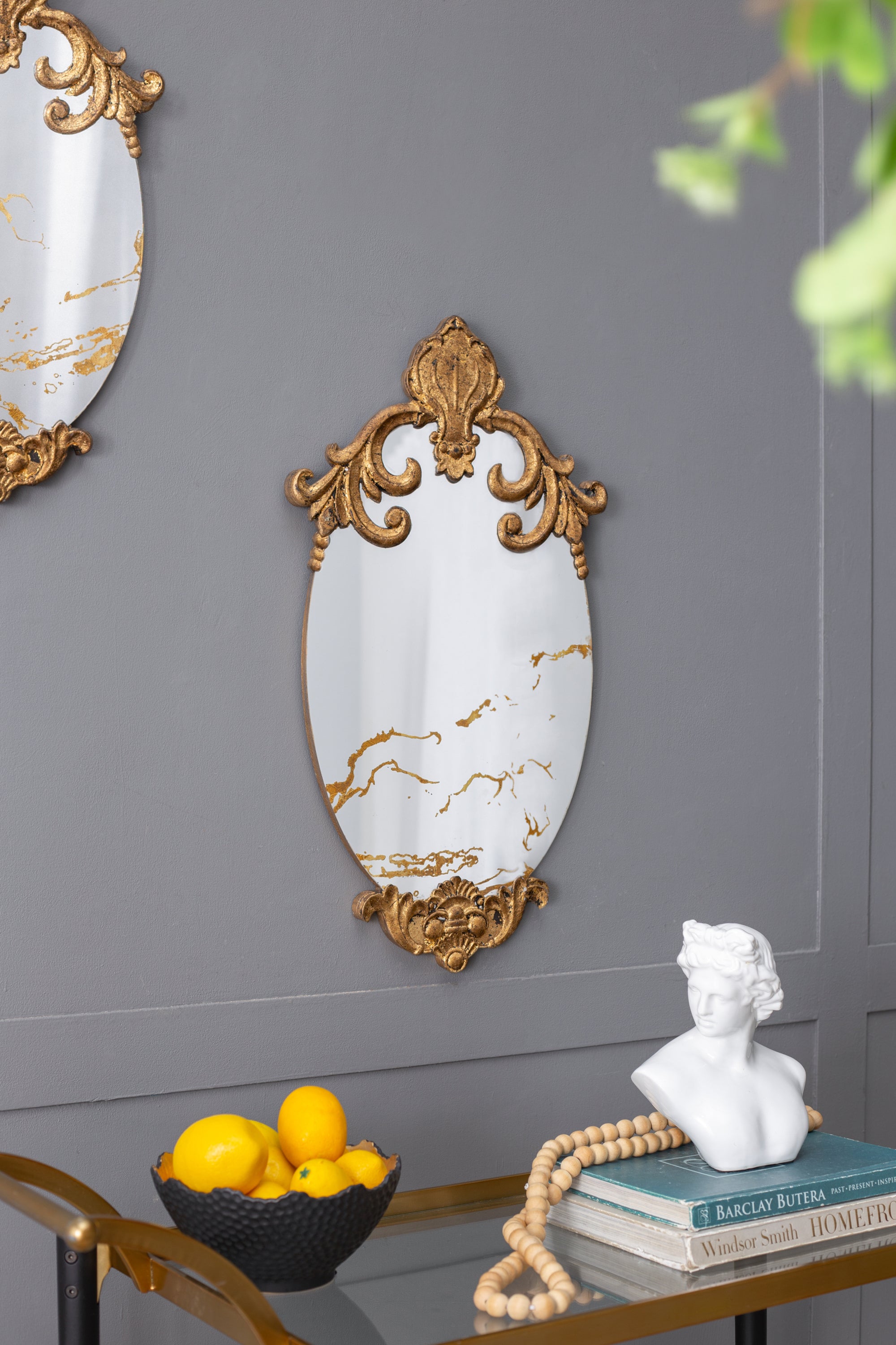 26"x15" Decorative Oval Wall Mirror, Accent Mirror