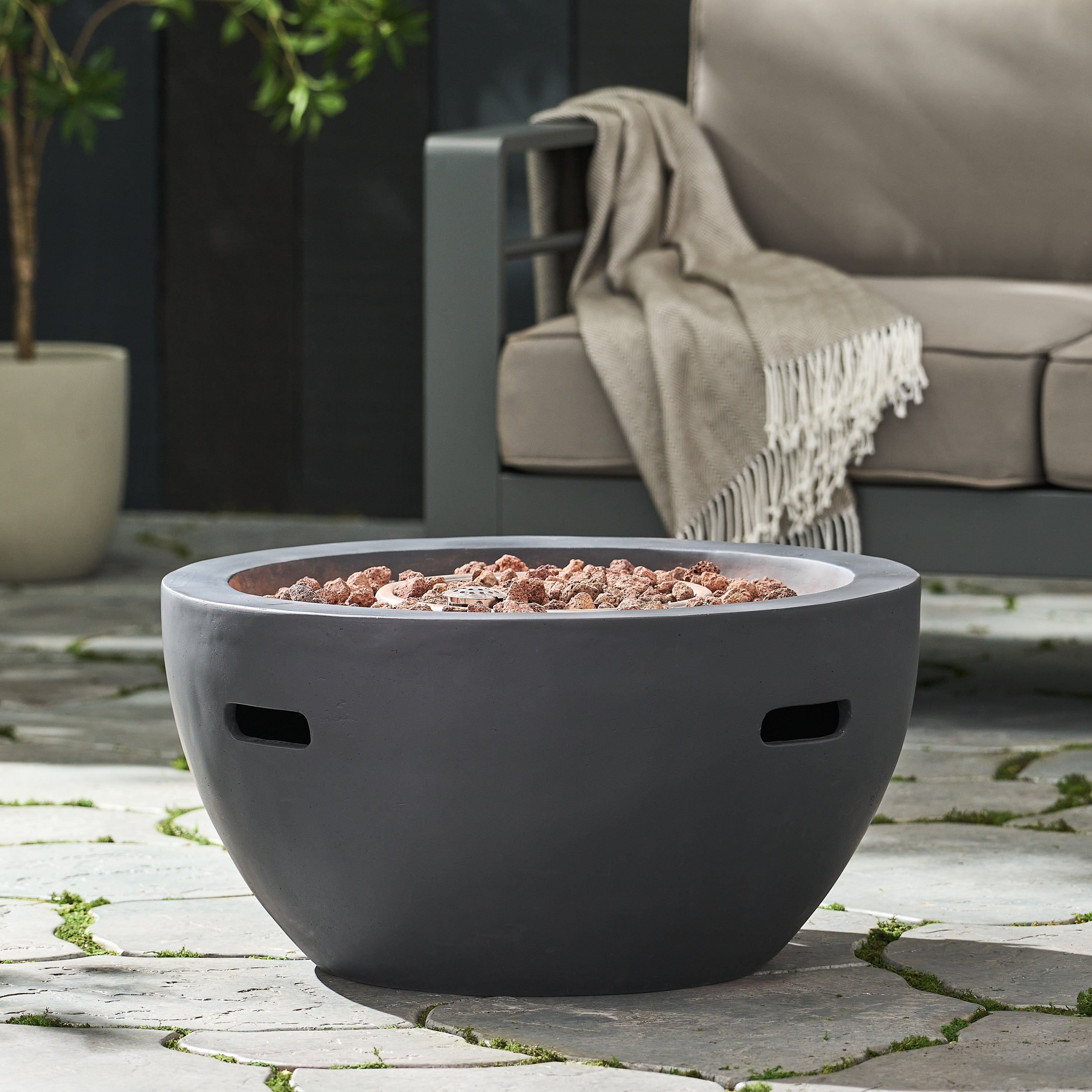 27" MGO Fire Pit 40,000 BTU - Dark Grey