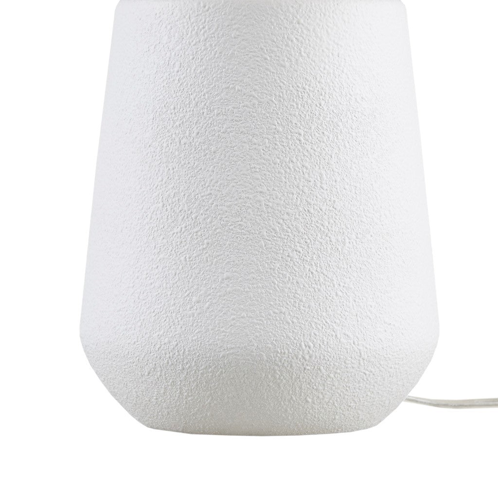 23"H Boho Ceramic Table Lamp White