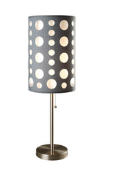 30"H Grey/White Retro Lamp